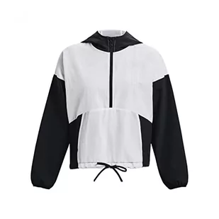 Under Armour Womens Warmup Tops Woven Graphic Jacket, Black, 1377550-001, SM - Koszulki i topy damskie - miniaturka - grafika 1