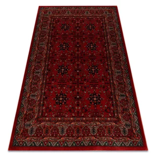 Dywan wełniany KASHQAI 4302 300 Kwiaty, ramka bordo czerwony 240x340 cm - Dywany - miniaturka - grafika 1