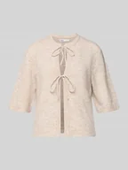 Swetry damskie - Kardigan o kroju regular fit z wiązaniem model ‘SIMONI’ - miniaturka - grafika 1