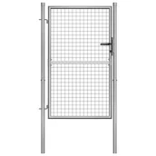 Ogrodzenia - Furtka ogrodowa, galwanizowana stal, 105x175 cm, srebrna - miniaturka - grafika 1