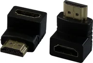 Złącza, przejściówki, adaptery - EFB Adapter AV HDMI Adapter Typ A Stecker/Buchse 90° - miniaturka - grafika 1