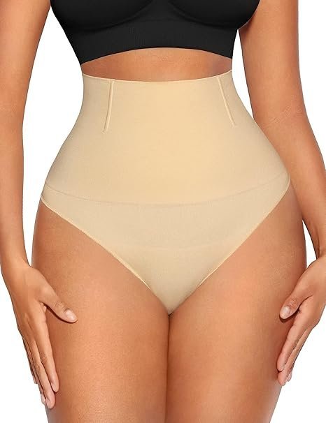 FeelinGirl Damskie Majtki Wyszczuplające Modelujące Push up Beżowe XL/XXL