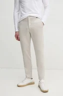 Spodnie męskie - Calvin Klein spodnie męskie kolor beżowy dopasowane K10K113647 - miniaturka - grafika 1