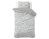 Pościel - 140x200/220 CHERINE mikroperkal szary komplet pościeli - miniaturka - grafika 1