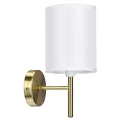 Lampy ścienne - Candellux Kinkiet LAMPA ścienna YAN 21-45386 OPRAWA abażurowa biała - miniaturka - grafika 1