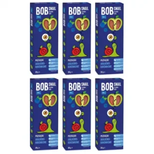 Bob Snail Przekąska jabłkowo-borówkowa bez dodatku cukru Zestaw 6 x 30 g - Inne słodycze - miniaturka - grafika 1