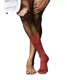 FALKE No. 9 stylowych skarpetek męskich czystej bawełny szkockiej szary czarny więcej delikatnych kolorów na lato bez elastycznego wzoru 1 para, Czerwony (Pomarańczowy 8655), 43/44 EU - Skarpetki męskie - miniaturka - grafika 1