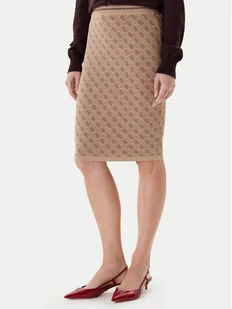 Guess Spódnica ołówkowa W4BD53 Z37K0 Beżowy Regular Fit - Spódnice - miniaturka - grafika 1