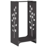 Wózki magazynowe - vidaXL Stojak na drewno opałowe 40x30x80 cm Stal walcowana na zimno - miniaturka - grafika 1
