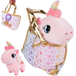 Pluszowy Jednorożec z Torebką Maskotka Przytulanka Unicorn - Maskotki i pluszaki - miniaturka - grafika 1