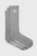 Skarpetki męskie - Converse skarpetki 3-pack męskie kolor szary - miniaturka - grafika 1