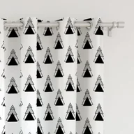Zasłony - Zasłona WINTER  wzór BN04 | geometryczne, nowoczesne choinki 150 x 240 cm tkanina standard - miniaturka - grafika 1