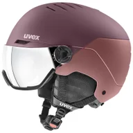 Kaski narciarskie - Uvex Wanted Visor, kask narciarski z wizjerem, fioletowy/różowy - miniaturka - grafika 1