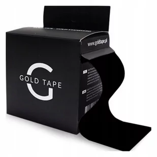 Tejpy Taśmy Kinesiotaping Plastry Gold Tape 5Cmx5M Czarne - Akcesoria do rehabilitacji - miniaturka - grafika 1