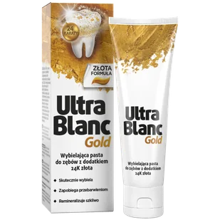 UltraBlanc Gold, wybielająca pasta do zębów, 75 ml - Pasty do zębów - miniaturka - grafika 1