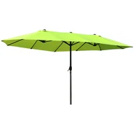 Parasole ogrodowe - Outsunny 460 x 270 cm Owalny Parasol Ogrodowy z Korbą, Podwójny Parasol w Zielonym Kolorze na Patio i do Ogrodu - miniaturka - grafika 1