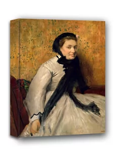 Portrait of a Woman in Gray, Edgar Degas - obraz na płótnie Wymiar do wyboru: 40x50 cm - Obrazy i zdjęcia na płótnie - miniaturka - grafika 1