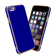 Etui i futerały do telefonów - Etui Do Apple iPhone 6 PLUS / 6S PLUS Porkowiec w Glossy Niebieski - Różowe Złoto Ochrona kamery Obudowa Case Cover TPU Cadorabo - miniaturka - grafika 1
