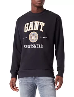 GANT sweter męski, czarny, L - Swetry męskie - miniaturka - grafika 1