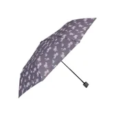 Parasole - Parasol damski Perletti New Basic manualny składany wzór kwiatki szary - miniaturka - grafika 1