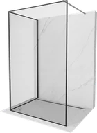 Ścianki i drzwi prysznicowe - Mexen Kioto ścianka prysznicowa Walk-in 120 x 110 cm, czarny wzór, gun metal - 800-120-212-95-70-110 - miniaturka - grafika 1