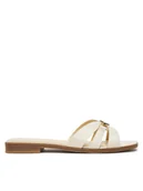 Klapki i japonki damskie - Guess Klapki FLJRLL LEA19 Beżowy - miniaturka - grafika 1