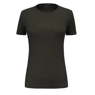 Koszulki i topy damskie - Salewa Pure Box Dryton T-shirt damski, ciemnooliwkowy, S - grafika 1