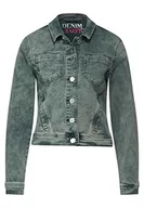 Kurtki damskie - Street One Roxanna damska kurtka jeansowa, Light Bassy Olive Random Wash, 42 - miniaturka - grafika 1