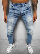 Spodnie męskie - Spodnie jeansowe męskie jasno-niebieskie OZONEE NB/MP0029BC - Ozonee - miniaturka - grafika 1