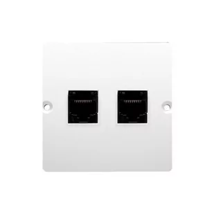 LEDart komputerowe RJ45 podwójne białe BMF52.02/11 Kontakt-Simon Basic - Gniazdka elektryczne - miniaturka - grafika 1
