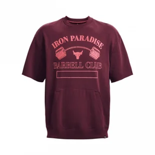 Męska bluza treningowa z krótkim rękawem UNDER ARMOUR UA Project Rock Hm Gym Hwt Crew - Bluzy sportowe męskie - miniaturka - grafika 1
