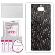 Szkła hartowane na telefon - Folia naklejka skórka strukturalna na TYŁ do Sony Xperia 10 Plus -  Carbon Pixel Czarny - apgo SKINS - miniaturka - grafika 1