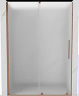 Ścianki i drzwi prysznicowe - Mexen Velar drzwi prysznicowe rozsuwane 140 cm, szron, miedź szczotkowana - 871-140-000-31-65 - miniaturka - grafika 1