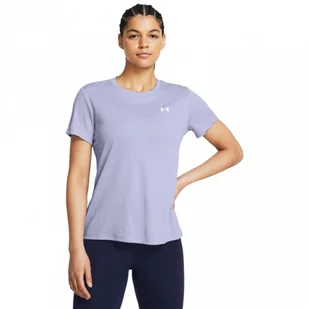 Damska koszulka treningowa Under Armour Tech Textured SSC - fioletowa - UNDER ARMOUR - Koszulki sportowe damskie - miniaturka - grafika 1