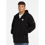 Kurtki i kamizelki sportowe męskie - Pit Bull Kurtka Zimowa Z Kapturem Rockfish Black - miniaturka - grafika 1