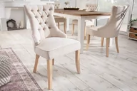 Krzesła - Invicta Krzesło Castle Leinen beige Komfortgriff Invicta 40467 - miniaturka - grafika 1