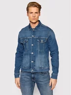 Kurtki męskie - Pepe Jeans Kurtka jeansowa PM402465 Granatowy Regular Fit - miniaturka - grafika 1