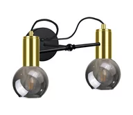 Lampy ścienne - Kinkiet LIVA 2xE27/60W/230V czarny/złoty - miniaturka - grafika 1