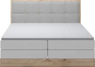 Łóżka - DomoHome Łóżko na sprężynach skrzyniowych Łóżko do sypialni Idealne do Twojej sypialni Luksusowe łóżko tapicerowane, rozmiar: 180x200x60cm, model: Elli, kolor: jasnoszary - miniaturka - grafika 1