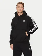 Bluzy męskie - adidas Bluza adicolor JC6251 Czarny Loose Fit - miniaturka - grafika 1