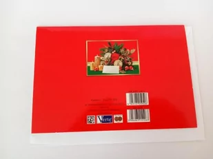 Verte Karnet złoty poziomy Boże Narodzenie (stroik z opłatkiem) p5 Verte cena za 1szt - Kartki okolicznościowe i zaproszenia - miniaturka - grafika 1