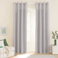 Zasłony - Zasłony strukturalne na przelotkach 140 x 250 cm Smukee, 2 szt., beżowe - miniaturka - grafika 1