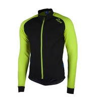 Bluzy na rower - ROGELLI BIKE 001.525 CALUSO 2.0 bluza rowerowa czarno-fluorowa - miniaturka - grafika 1