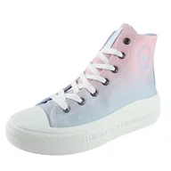 Trampki damskie - Trampki damskie BIG STAR LL274A191 pink/blue - miniaturka - grafika 1