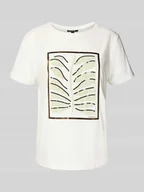 Koszulki i topy damskie - T-shirt z cekinami i okrągłym dekoltem - miniaturka - grafika 1