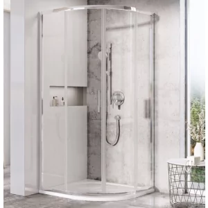 Ravak X3BM40300Z1 Kabina prysznicowa p$534okr$535g$536a BLSCP4-80 czarna szk$537o Transparent - Kabiny prysznicowe - miniaturka - grafika 1