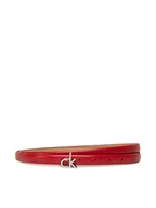 Paski - Calvin Klein Pasek Damski Ck Buckle Skinny Belt 1.5 K60K612932 Czerwony - miniaturka - grafika 1