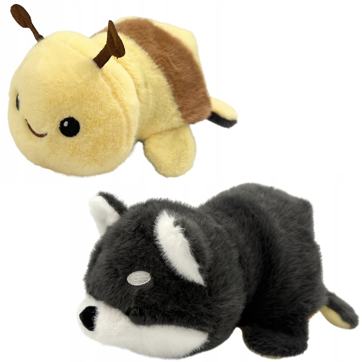 MASKOTKA DWUSTRONNA SZOP PSZCZOŁA PLUSZOWA PRZYTULANKA MIŚ ZABAWKA PLUSZAK