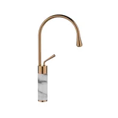 Baterie umywalkowe - Bateria umywalkowa miedź Stone Invena - miniaturka - grafika 1