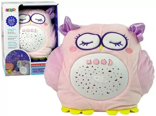 Import LEANToys Słodka Pluszowa Sówka Sowa Kolorowy Projektor Gwiazdki Melodia LT-10019-0 - Zabawki interaktywne dla dzieci - miniaturka - grafika 1
